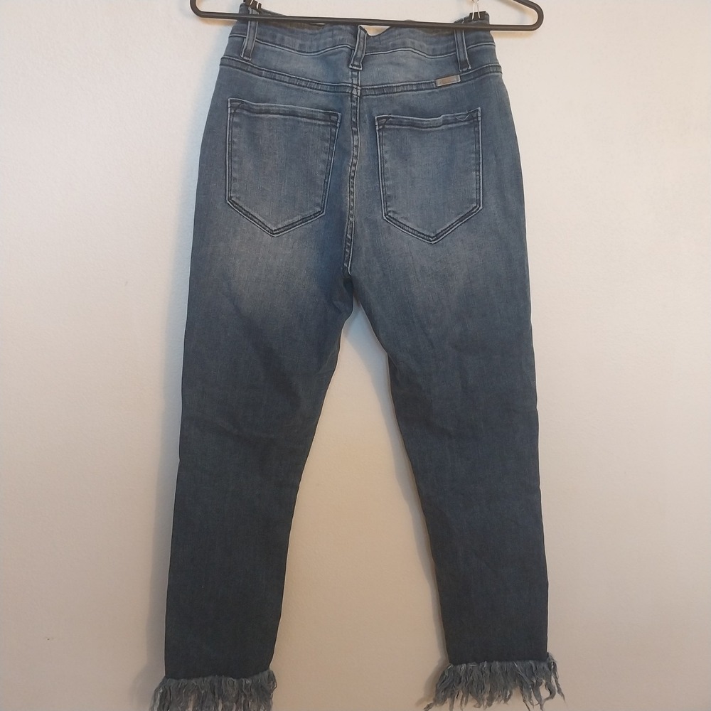 Kancan denim jeans with fringe, size 27 ( size 4 )
